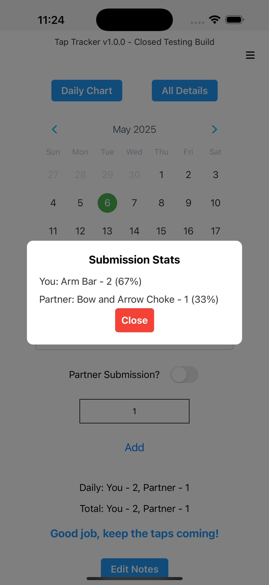 Submission Tracking Screen